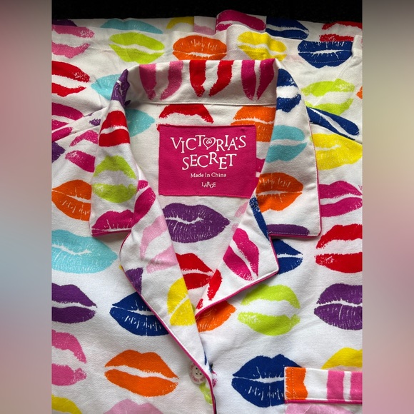 Victorias Secret bright heart print pyjamas top large - Picture 6 of 12
